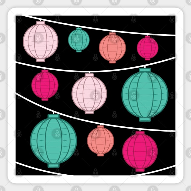 Lanterns | Turquoise Pink Sticker by Wintre2